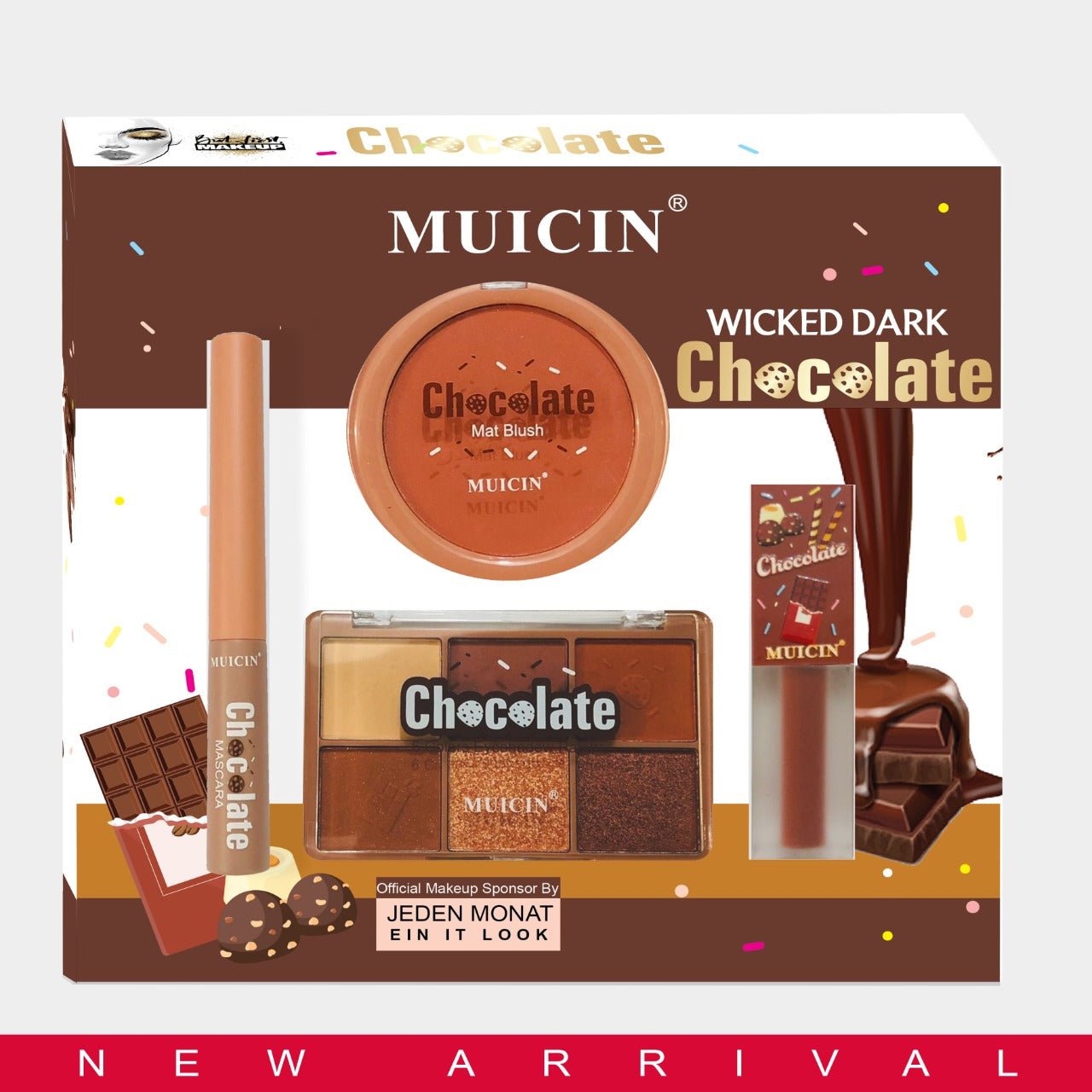 MUICIN WICKED DARK CHOCOLATE MAKE KIT Makeup Brushes