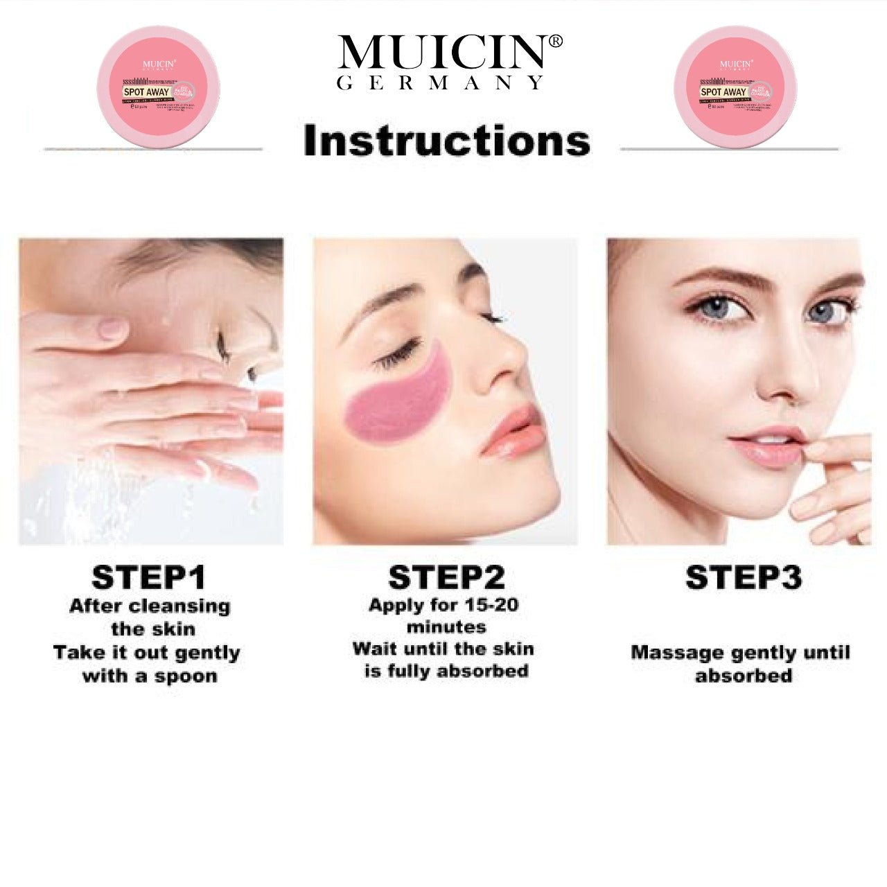 MUICIN SPOT AWAY EYE PATCHES CLEANSER PAIRS 