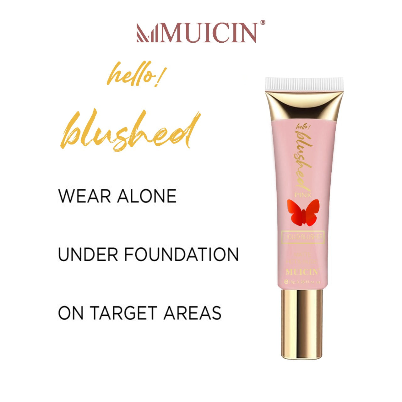 MUICIN - BUTTERFLY PINK BLUSHED TUBE - 8 G