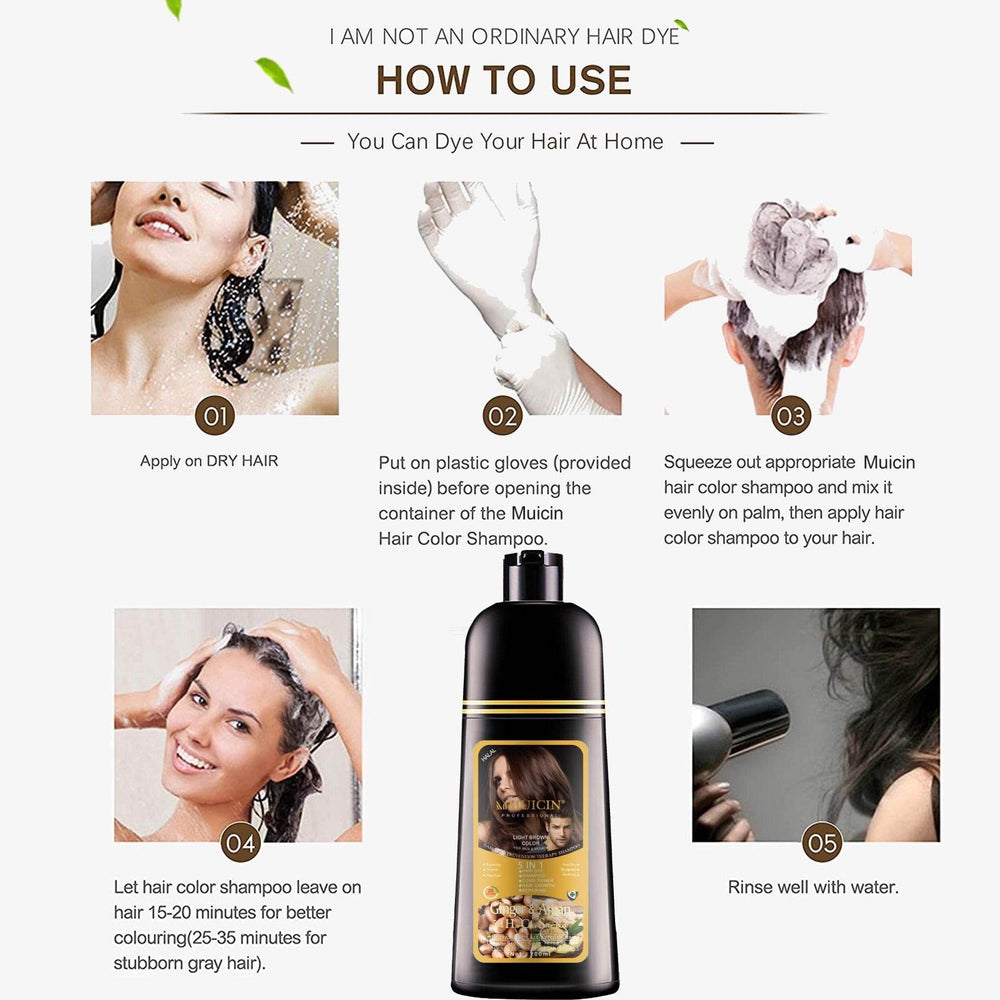 MUICIN - 5IN1 HAIR COLOR SHAMPOO GINGER & ARGAN OIL