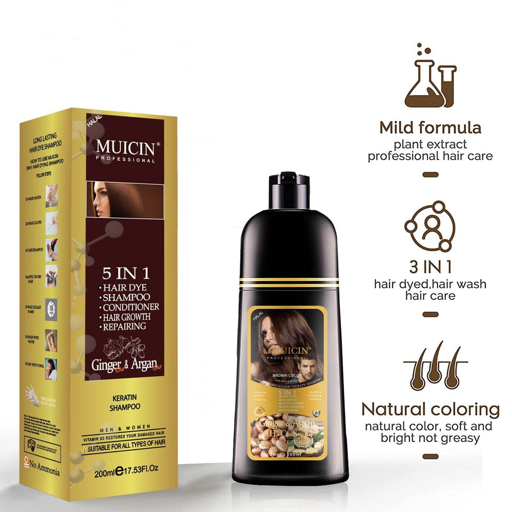 MUICIN - 5IN1 HAIR COLOR SHAMPOO GINGER & ARGAN OIL