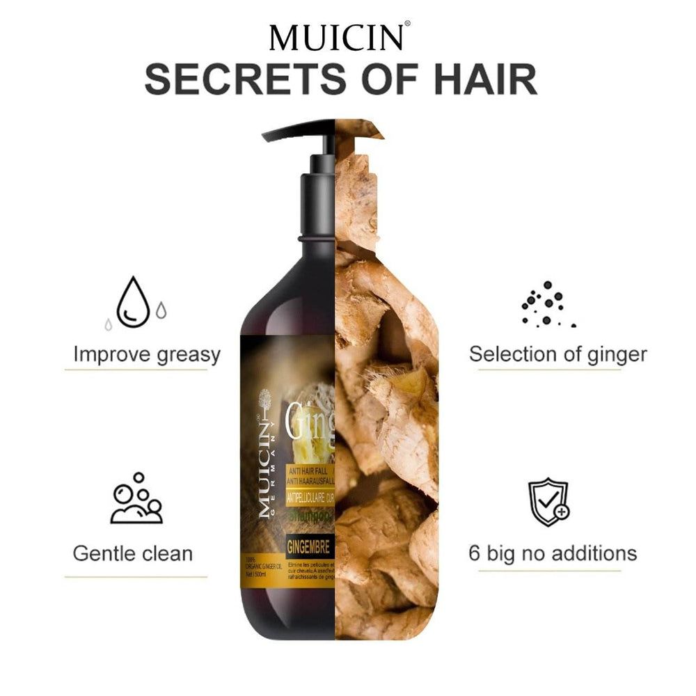 MUICIN - GINGER OIL ANTI HAIR FALL SHAMPOO-500ML
