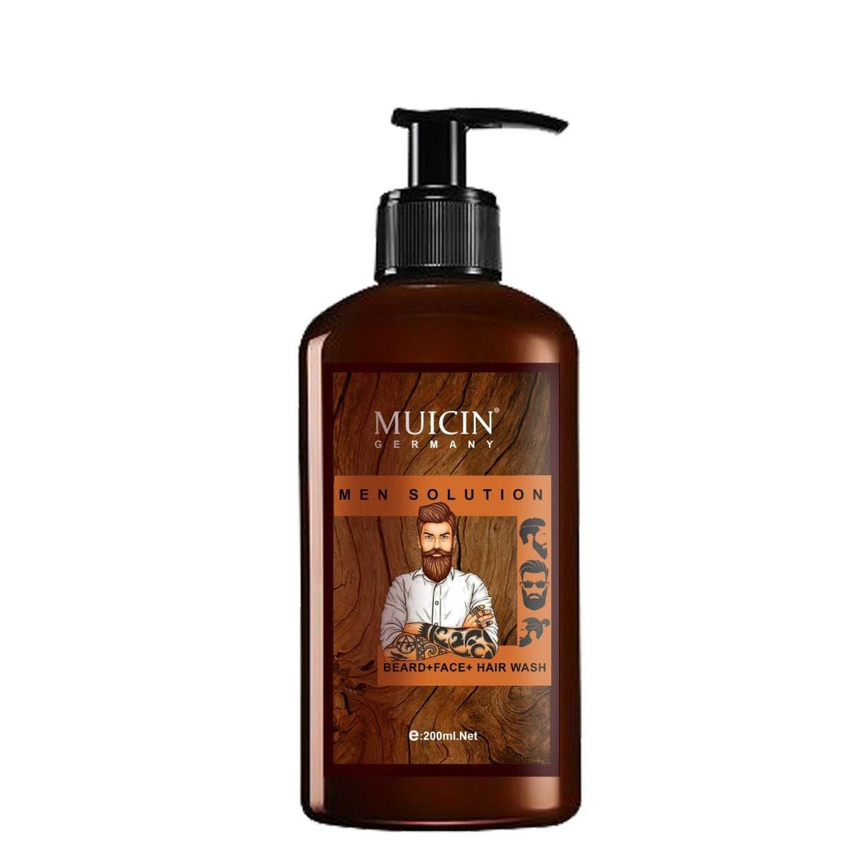 MUICIN - MEN SOLUTION BRARD-FACE AND HAIR WASH 200ML