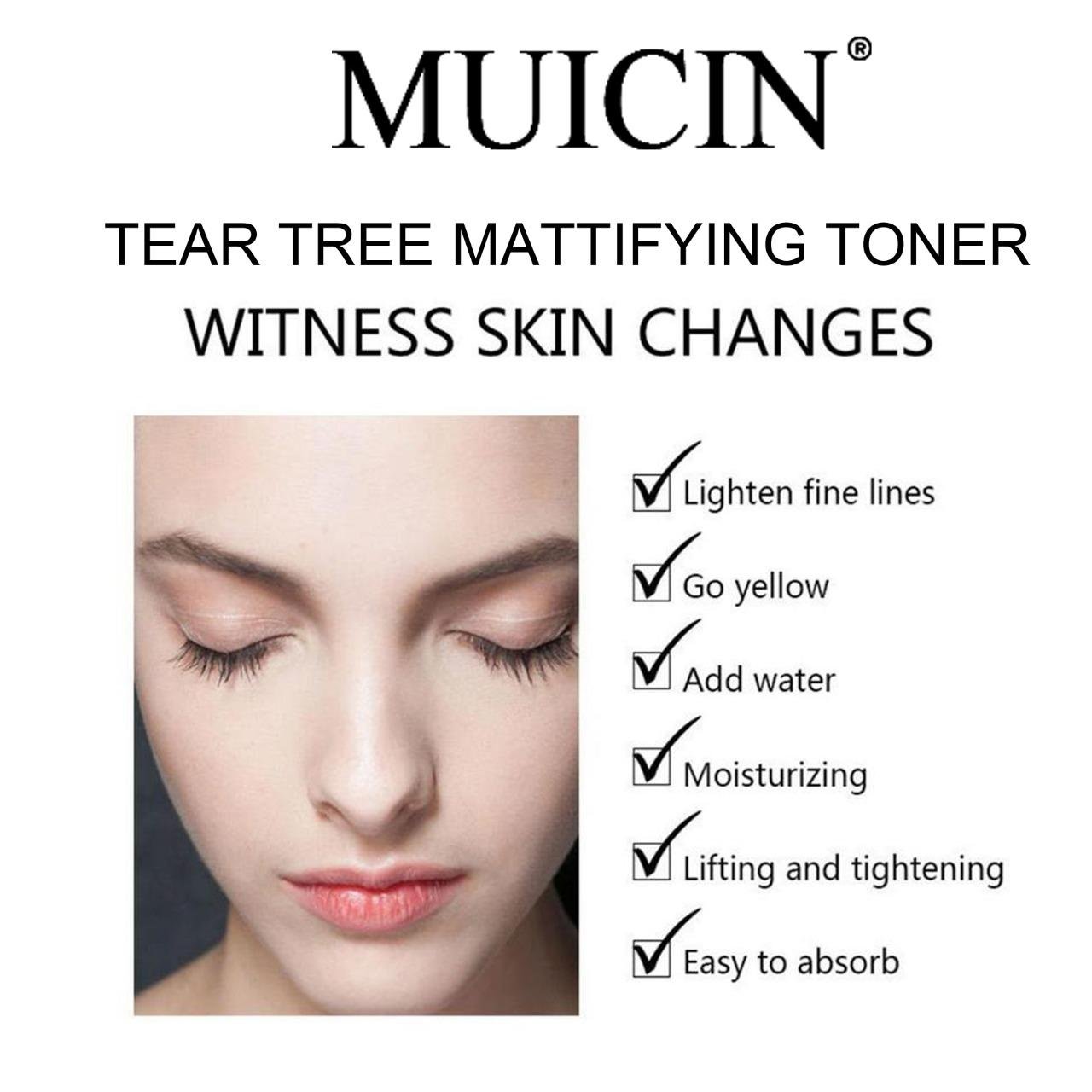 MUICIN TEA TREE MATTIFYING TONER VITAMIN 300ML 