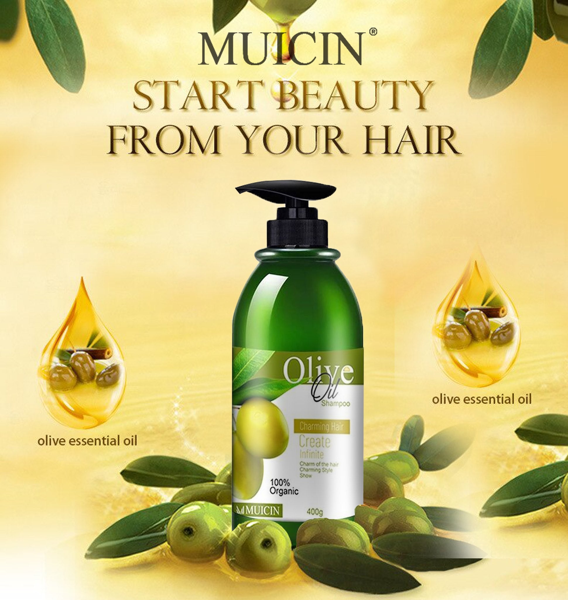 MUICIN OLIVE OIL SHAMPOO CHARMING HAIR 400 