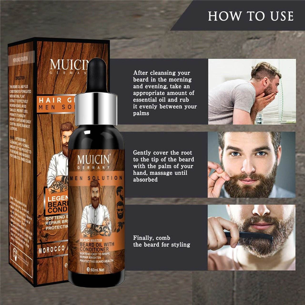 MUICIN - HAIR GROWTH BEARD OIL WITH CONDITIONER-60ML