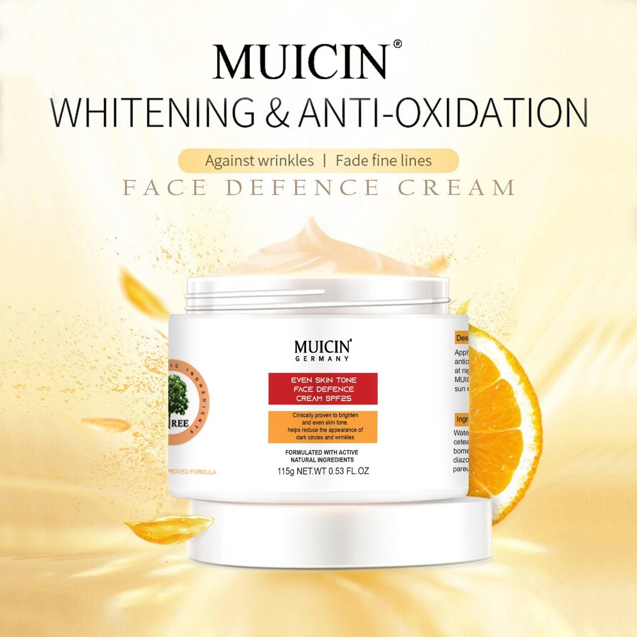 MUICIN WHITENING ANIT OXIDATION FACE DEFENCE CREAM SPF 115 
