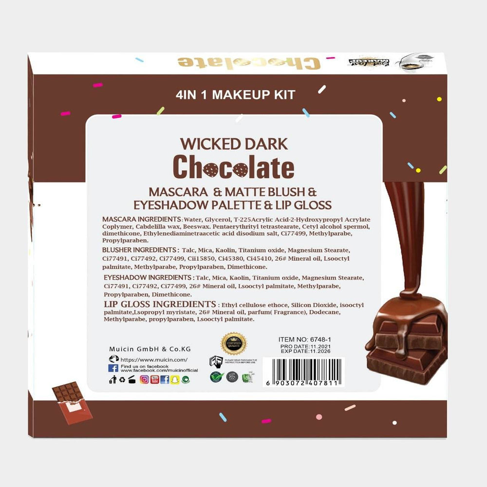 MUICIN - 4 IN 1 WICKED DARK CHOCOLATE MAKE UP KIT