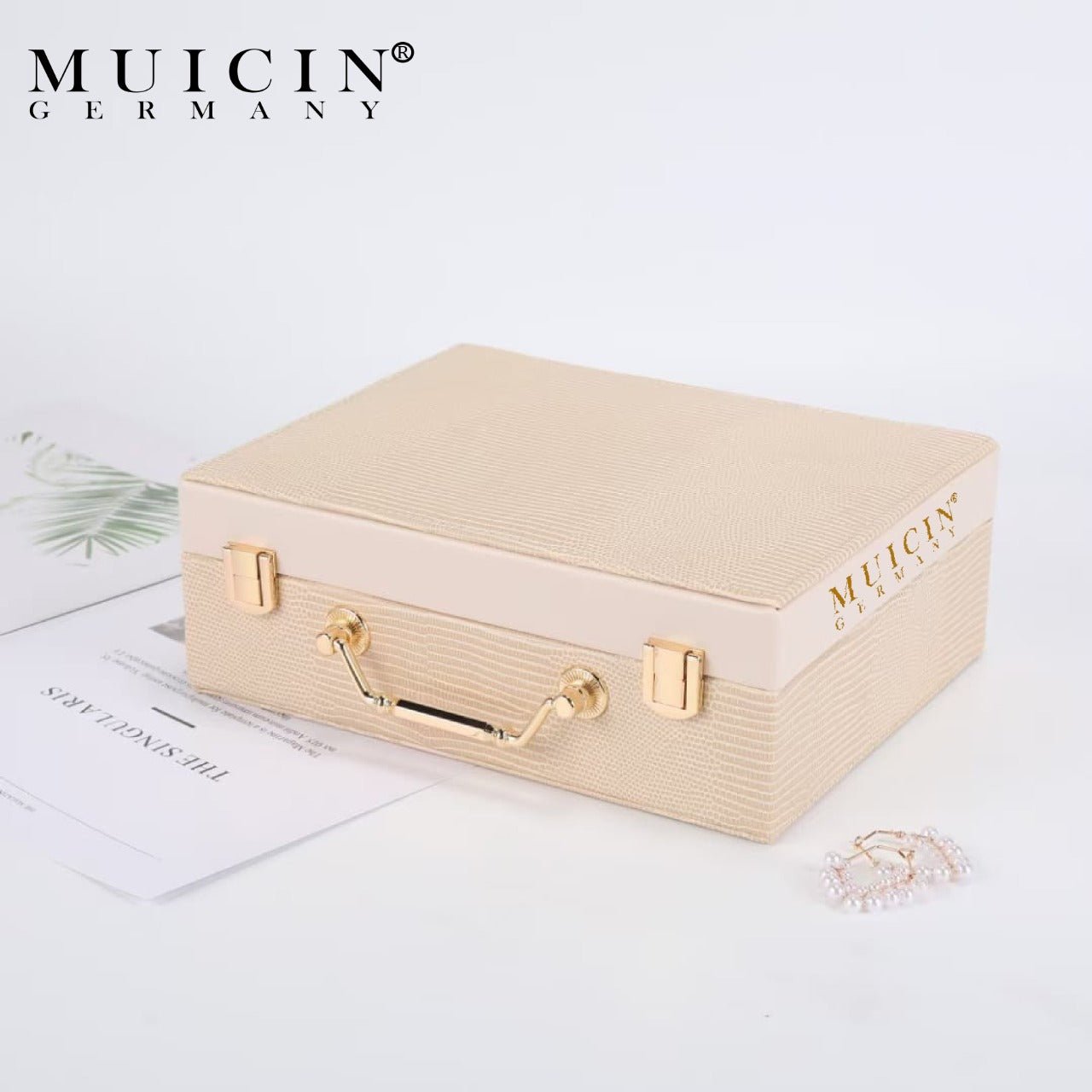 MUICIN LUXURY JEWELLERY BOX GOLDEN HANDLE 