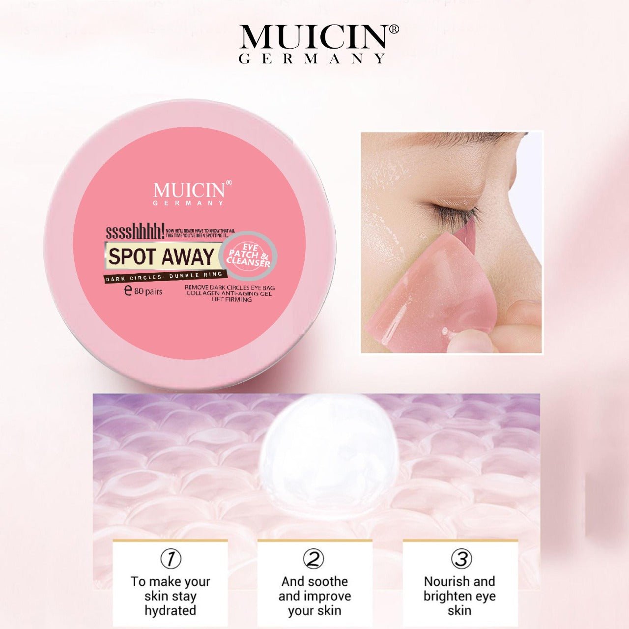 MUICIN SPOT AWAY EYE PATCHES CLEANSER PAIRS 