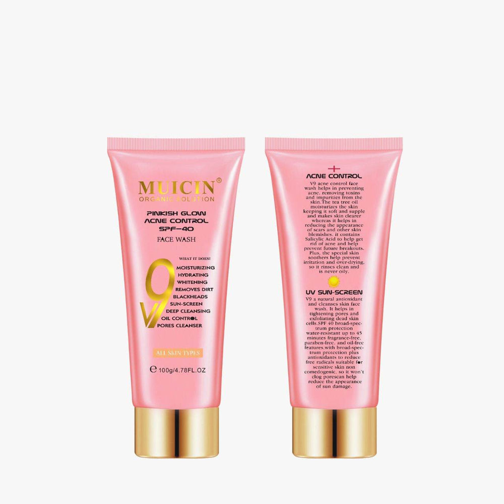 MUICIN - V9+ PINK GLOW ACNE CONTROL FACE WASH-SPF-40