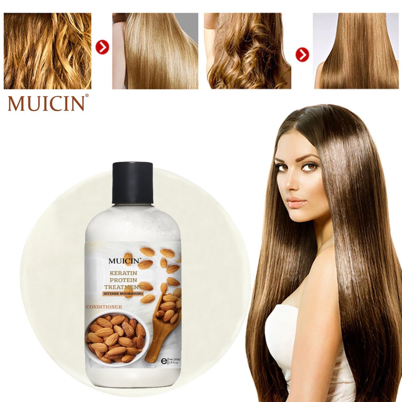MUICIN KERATIN PROTEIN ALMOND CONDITIONER 300 