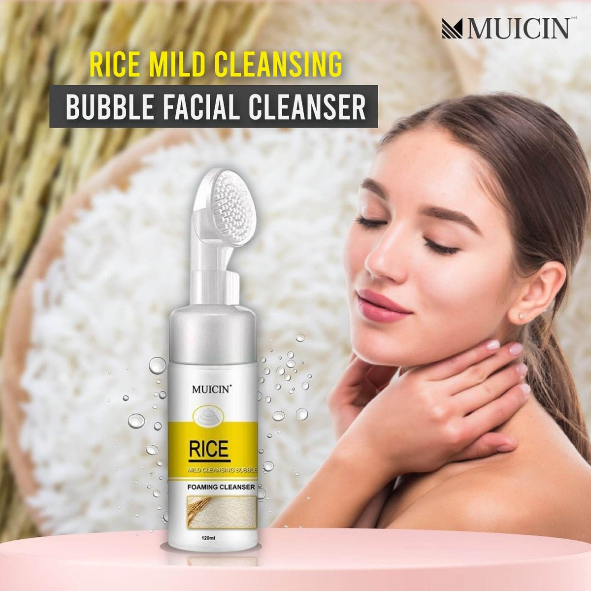 MUICIN - RICE MILD BUBBLE FOAMING CLEANSER