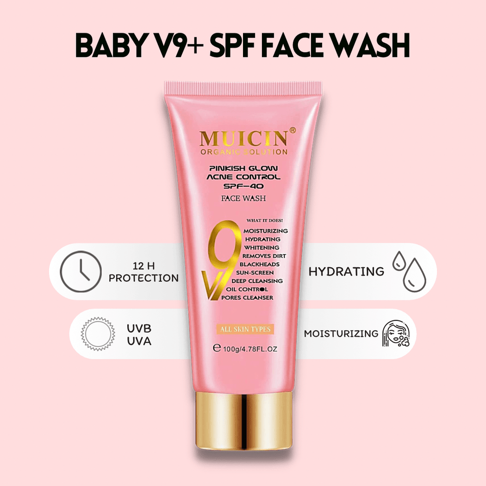 MUICIN - V9+ PINK GLOW ACNE CONTROL FACE WASH-SPF-40