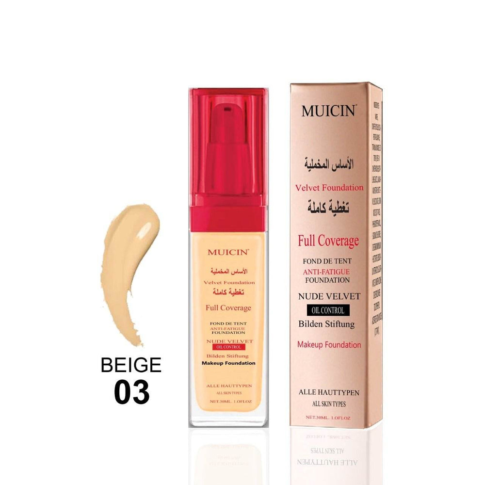 MUICIN - NUDE VELVET FULL COVERAGE FOUNDATION - 30ml